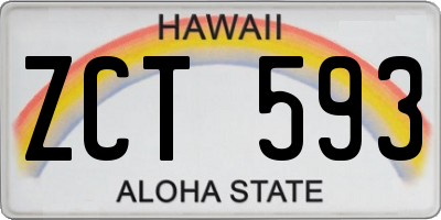 HI license plate ZCT593