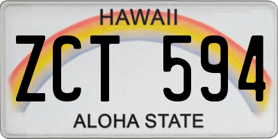 HI license plate ZCT594