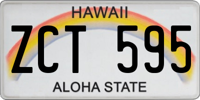 HI license plate ZCT595
