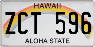 HI license plate ZCT596