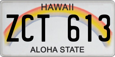 HI license plate ZCT613