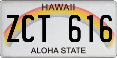 HI license plate ZCT616