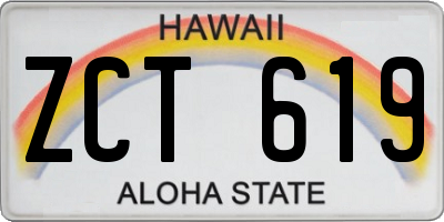 HI license plate ZCT619