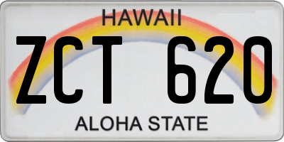 HI license plate ZCT620