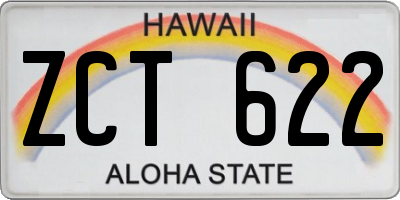 HI license plate ZCT622