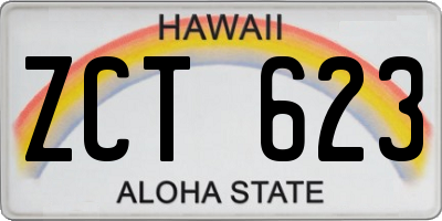 HI license plate ZCT623