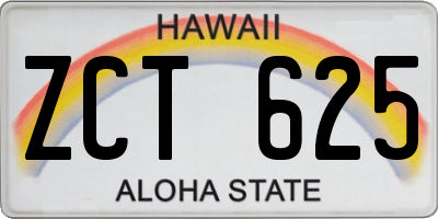 HI license plate ZCT625