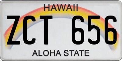 HI license plate ZCT656