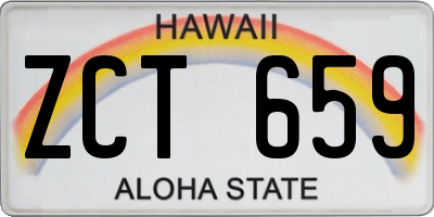 HI license plate ZCT659