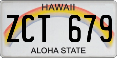 HI license plate ZCT679