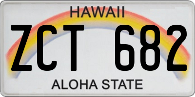 HI license plate ZCT682