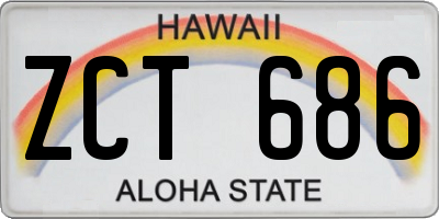 HI license plate ZCT686