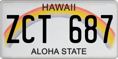 HI license plate ZCT687