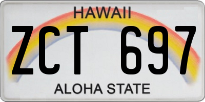HI license plate ZCT697