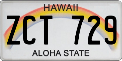 HI license plate ZCT729