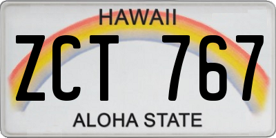 HI license plate ZCT767
