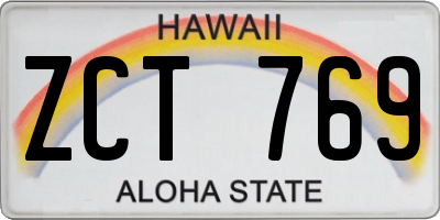 HI license plate ZCT769