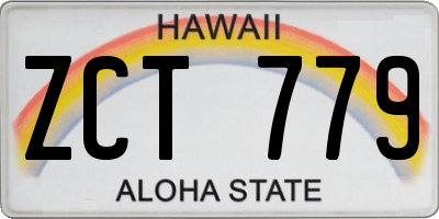HI license plate ZCT779