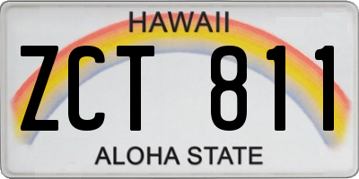 HI license plate ZCT811