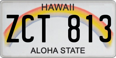 HI license plate ZCT813