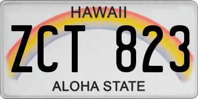HI license plate ZCT823
