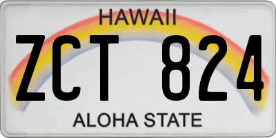 HI license plate ZCT824