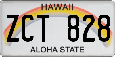 HI license plate ZCT828