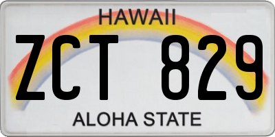 HI license plate ZCT829