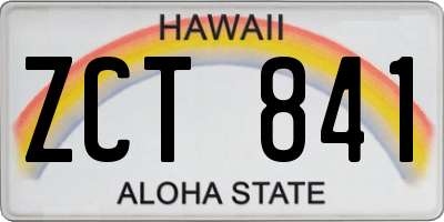 HI license plate ZCT841