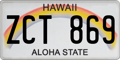 HI license plate ZCT869