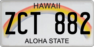 HI license plate ZCT882