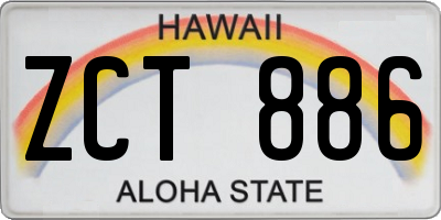 HI license plate ZCT886
