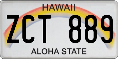 HI license plate ZCT889
