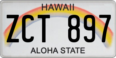 HI license plate ZCT897