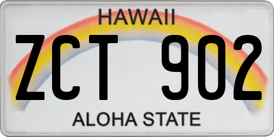 HI license plate ZCT902