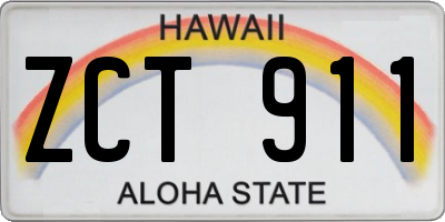 HI license plate ZCT911
