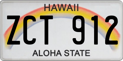 HI license plate ZCT912