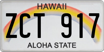 HI license plate ZCT917
