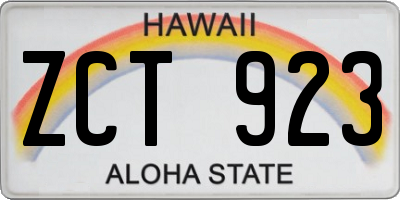 HI license plate ZCT923