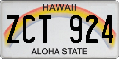 HI license plate ZCT924