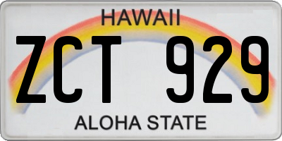HI license plate ZCT929