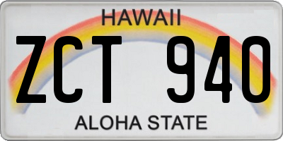 HI license plate ZCT940