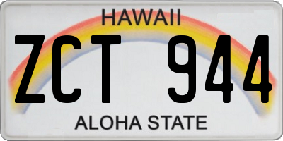 HI license plate ZCT944