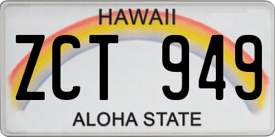HI license plate ZCT949
