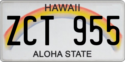 HI license plate ZCT955