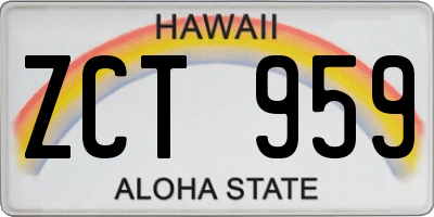 HI license plate ZCT959