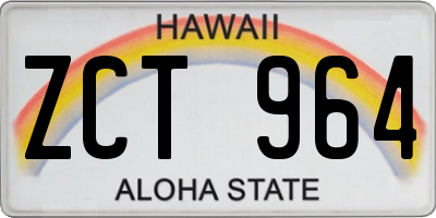 HI license plate ZCT964