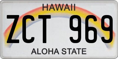 HI license plate ZCT969