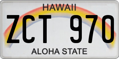 HI license plate ZCT970