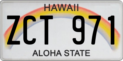 HI license plate ZCT971